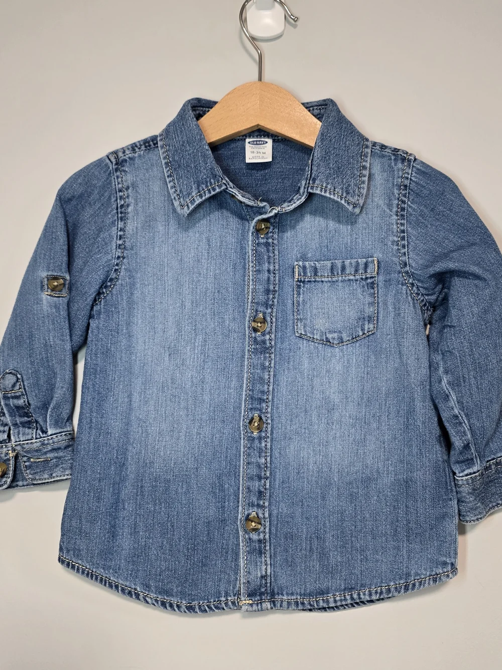 Old Navy Kids Denim Button-Down Shirt - Blue